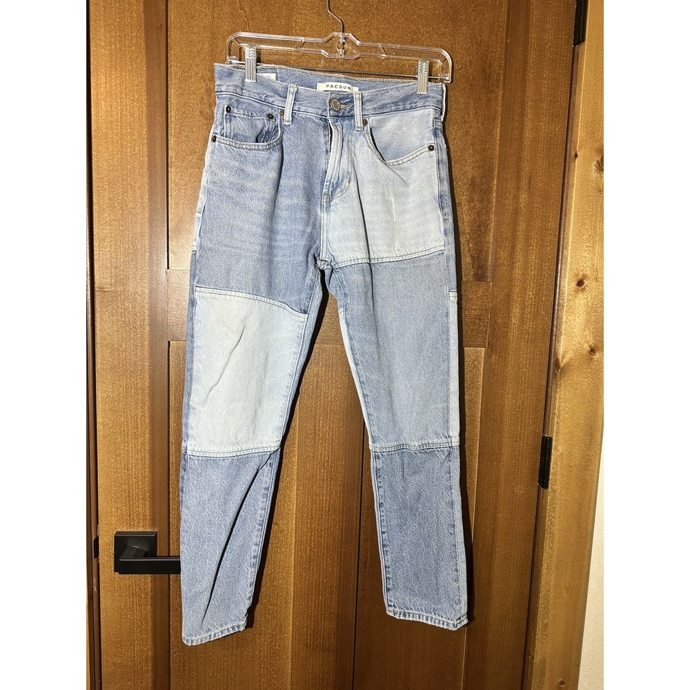 Pacsun Jeans Blue Denim Y2K Slim Taper Patchwork Women's Size 28‎